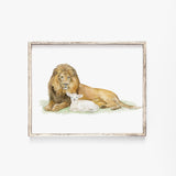 Lion and the Lamb Watercolor