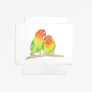 Lovebirds Watercolor Greeting Card