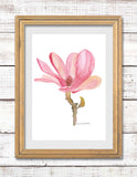 Magnolia Flower Original Watercolor Painting
