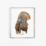 Wild Turkey Watercolor Art Print