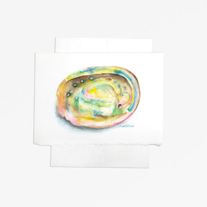 Abalone Seashell Watercolor Greeting Card