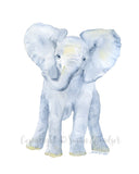 African Baby Animals Watercolor Art Print Set