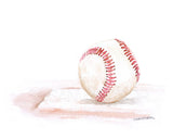 Watercolor Sports Art Print Set - Set of 4 - Football, Basketball, Baseball, Soccer Ball