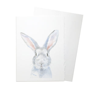 Bunny Ears Watercolor Greeting Card