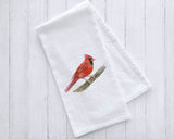 Set of 3 Bird Watercolor Flour Sack Tea Towels