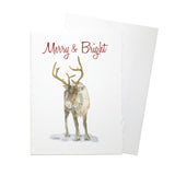 Caribou Watercolor Christmas Cards Set