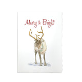 Caribou Watercolor Christmas Cards Set
