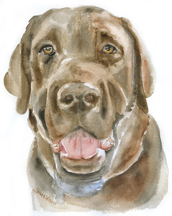 Custom Pet Portrait Watercolor Painting - 11x14