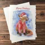 Fox with Hat Christmas Card Set