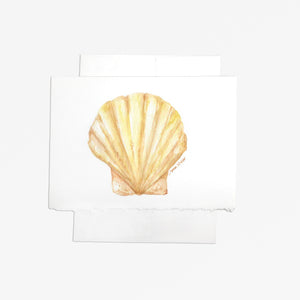 Clam Seashell Watercolor Greeting Card