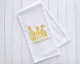 Yellow Ducklings Tea Towel