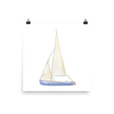 Sailboat 1 Watercolor Art Print