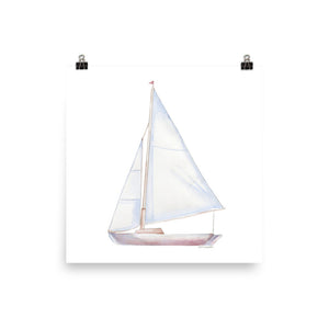 Sailboat 2 Watercolor Giclee Print