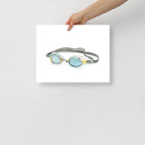 Swim Goggles Watercolor Fine Art Print