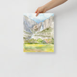 Yosemite Falls Watercolor Fine Art Poster Print