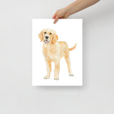 Golden Retriever Puppy  Watercolor 2 Fine Art Print