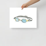 Swim Goggles Watercolor Fine Art Print