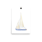 Sailboat 1 Watercolor Art Print