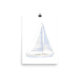 Sailboat 3 Watercolor Painting Giclee