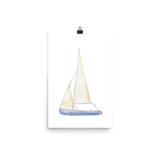 Sailboat 1 Watercolor Art Print