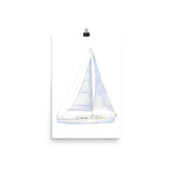 Sailboat 3 Watercolor Painting Giclee