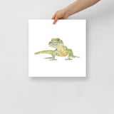 Baby Alligator Watercolor Poster