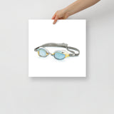 Swim Goggles Watercolor Fine Art Print