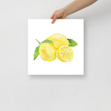 Lemons Watercolor Art Print