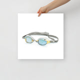 Swim Goggles Watercolor Fine Art Print