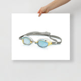 Swim Goggles Watercolor Fine Art Print