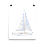 Sailboat 3 Watercolor Painting Giclee