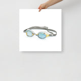 Swim Goggles Watercolor Fine Art Print