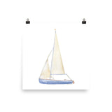 Sailboat 1 Watercolor Art Print