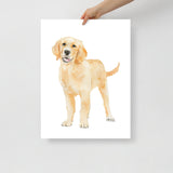 Golden Retriever Puppy  Watercolor 2 Fine Art Print