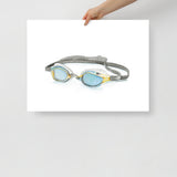 Swim Goggles Watercolor Fine Art Print