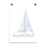 Sailboat 3 Watercolor Painting Giclee