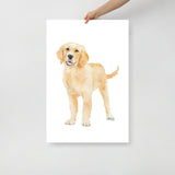 Golden Retriever Puppy  Watercolor 2 Fine Art Print