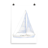 Sailboat 3 Watercolor Painting Giclee