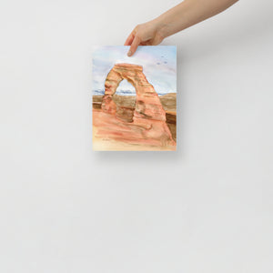 Arches National Park Watercolor Poster Print