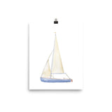 Sailboat 1 Watercolor Art Print