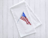 American Flag Watercolor Tea Towel