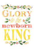 Glory to the Newborn King Watercolor Christmas Card Set