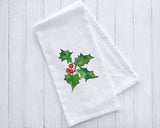 Set of 3 Christmas Watercolor Flour Sack Tea Towels