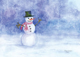 Snowman Watercolor Christmas Cards set of 10