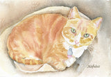 Custom Pet Portrait Watercolor Painting - 8 x 10 - Cat Portrait - Dog Portrait - Bunny Portrait