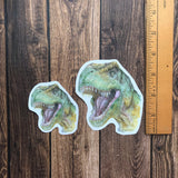 T. Rex Watercolor Vinyl Sticker