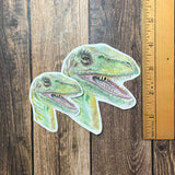 Velociraptor Watercolor Vinyl Sticker