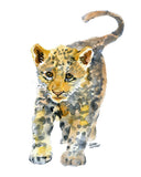 African Baby Animals Watercolor Art Print Set