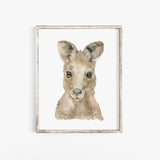 Kangaroo Face Watercolor