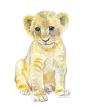 African Baby Animals Watercolor Art Print Set